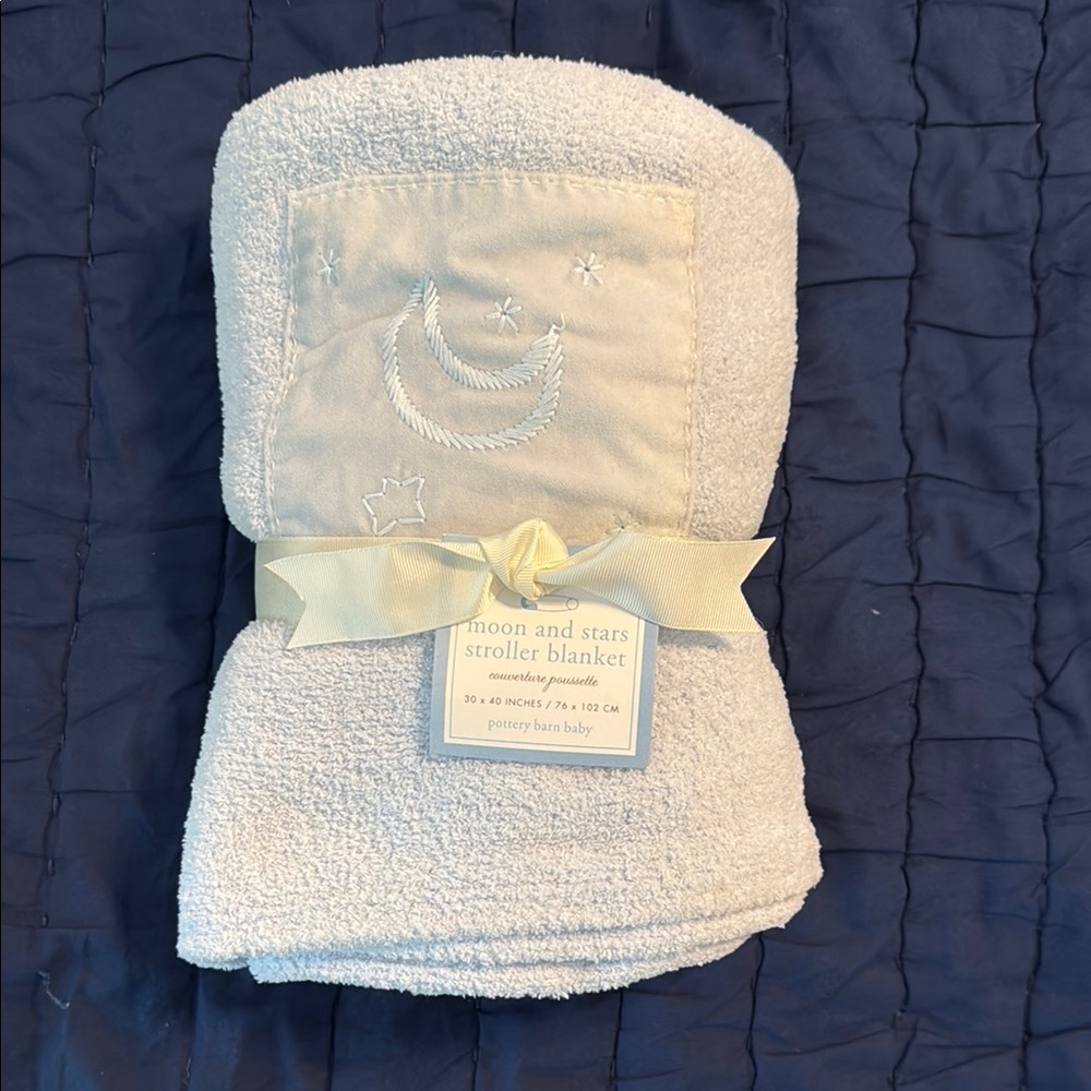 Pottery Barn Kids Moon & Stars Stroller Blanket